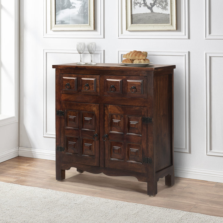 Canora Grey Haverly Solid Wood 2 Door Accent Wayfair